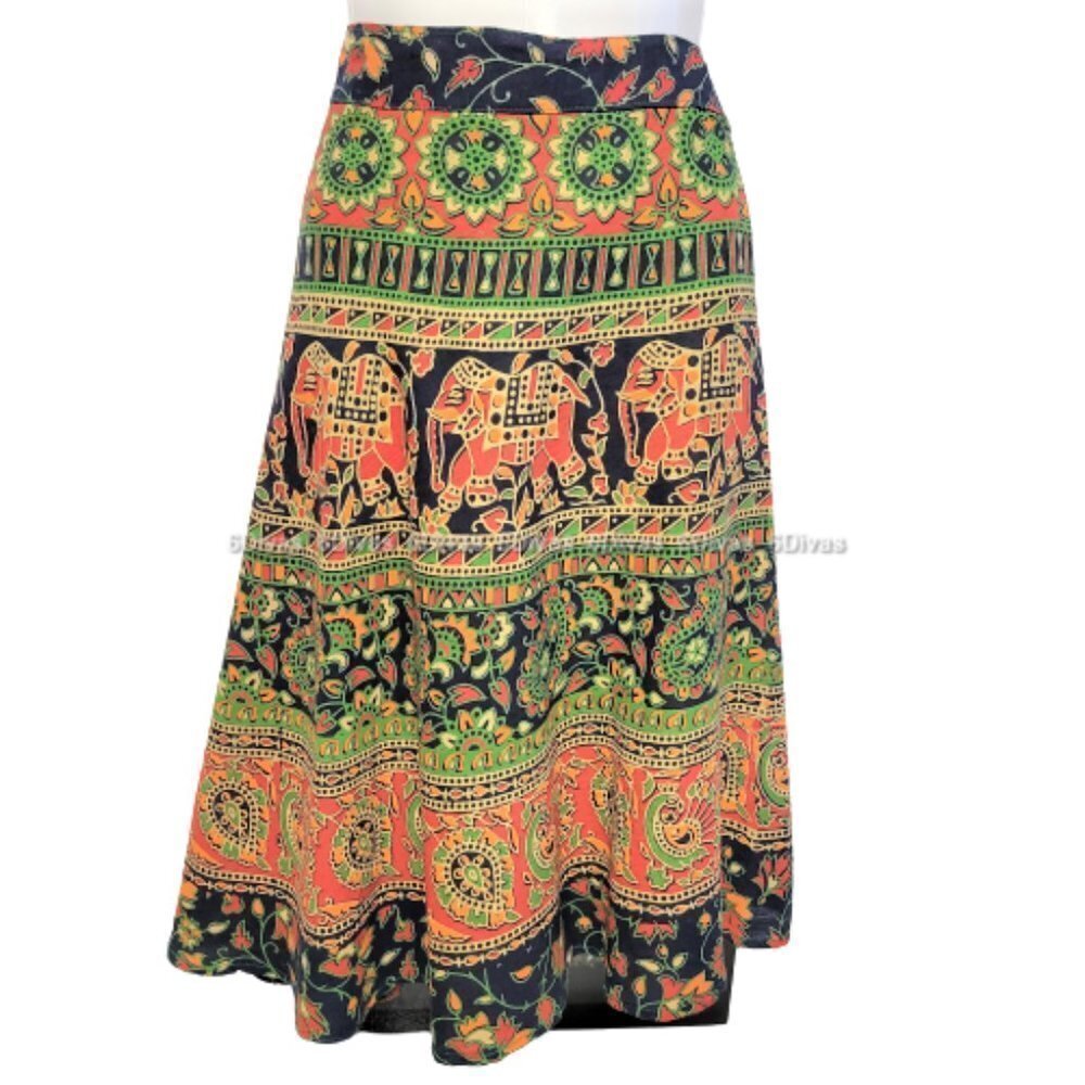 Cotton Skirt Indian Skirts WrapSkirt Midi Casual Formal Indian Wedding Skirt NEW